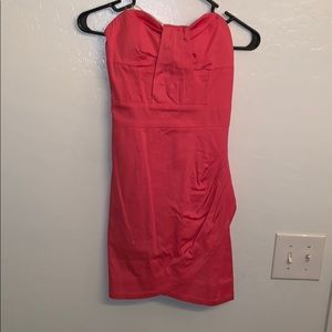 Cute coral strapless dress